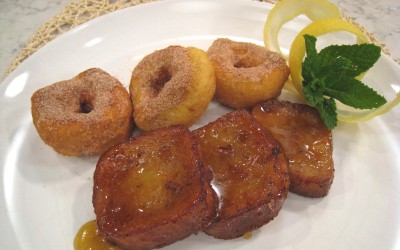 Torrijas y roscos de naranjas