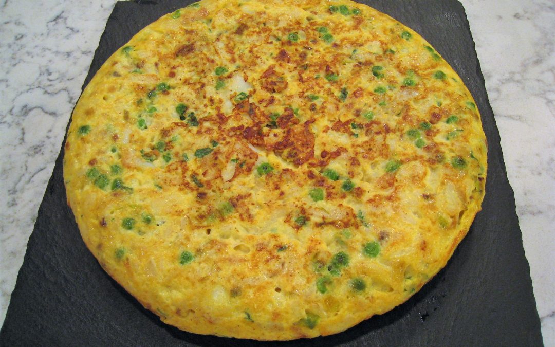 Tortilla de coliflor con bacalao