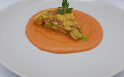 Tortilla de patatas y ajetes