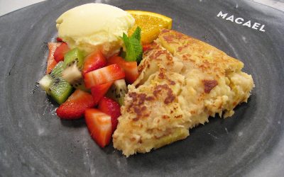 Tortilla dulce de Manzana y Plátano