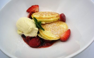 Tortitas suflé y compota