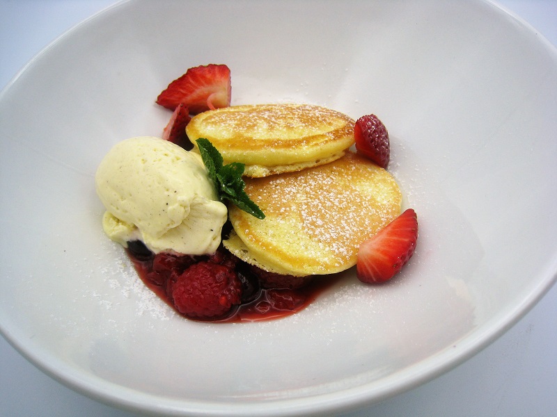 Tortitas suflé y compota