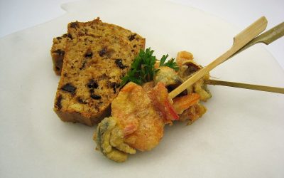 Brocheta de sardinas y langostinos