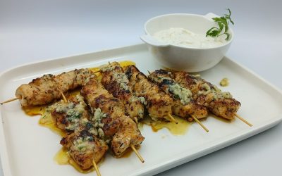 brochetas de pollo
