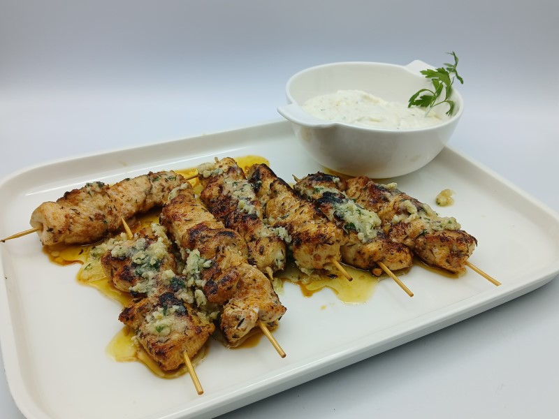 brochetas de pollo