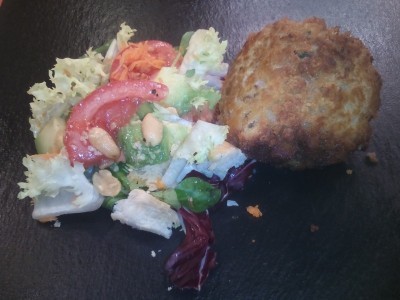 Croquetón de ternera y huevo