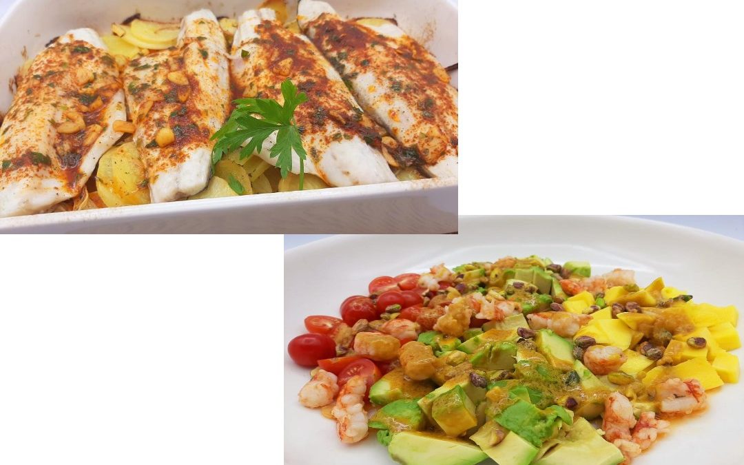 Lubina al horno con patatas