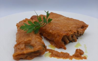 Canelones de pescado y marisco