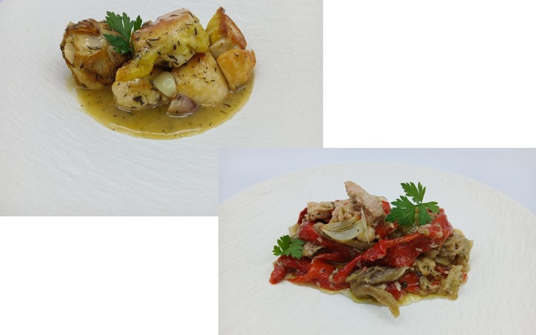 Pollo al vino blanco