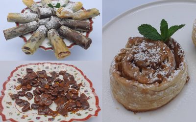 Rollos canela, crujiente chocolate