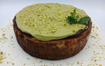 Tarta de queso y pistachos