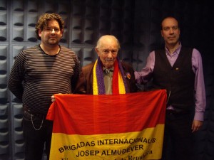 José Almudéver y los profesores del instituto sevillano.