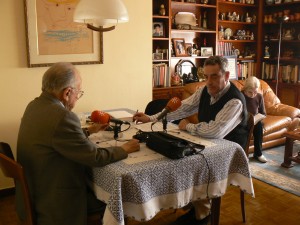 Santiago Carrillo en la entrevista al programa 'La Memoria' en 2007. Foto Kika Castejón.