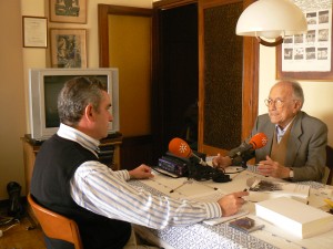 Entrevista Santiago Carrillo programa 'La Memoria', abril 2007. Foto Kika Castejón.