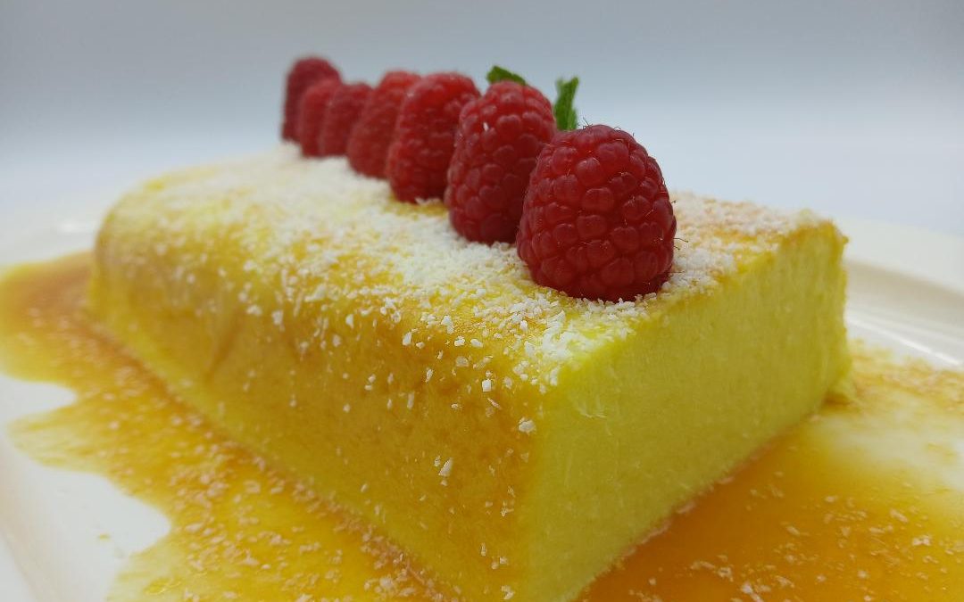 Flan de piña colada