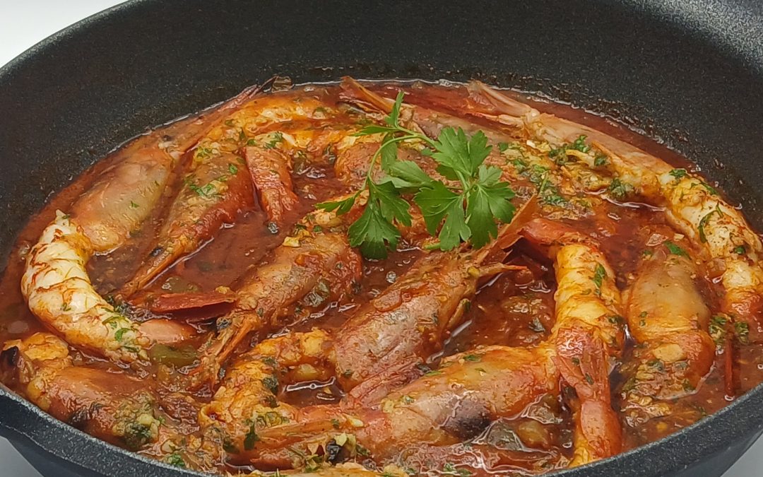 Gambones en salsa