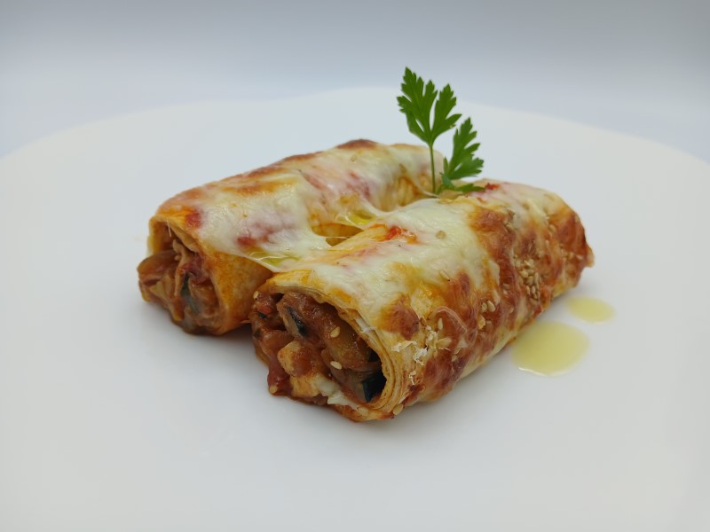 Canelones de Fajitas de pollo